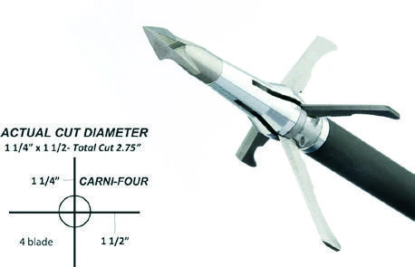 Grim Reaper Mini-Mag Broadhead – 100 Grain, 4 Blade, 1¼” Cut