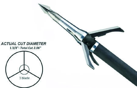 Grim Reaper Crossbow 100 Grain 3 Blade Broadhead - 1½” Cut