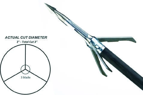 Grim Reaper Whitetail Special 100 Grain 3 Blade Broadhead 2” Cut