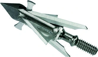 Muzzy Trocar HBX Hybrid Broadhead – 100 Grain, 4 Blade, 1 5/8” Cut, 3 Pack