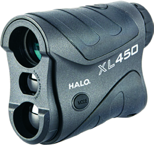 Halo XL450 Rangefinder Enhanced 6× magnification, 1,500 yard maximum range, multi-coated optics, angle compensation mode, ergonomic design, water-resistant.