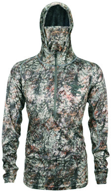 ASIO Gear Lightweight Hoodie Stay concealed and cool with this UPF 50+ moisture-wicking hoodie. Designed for early- season bowhunts, it includes built-in hood, facemask, and breathable birdseye mesh.